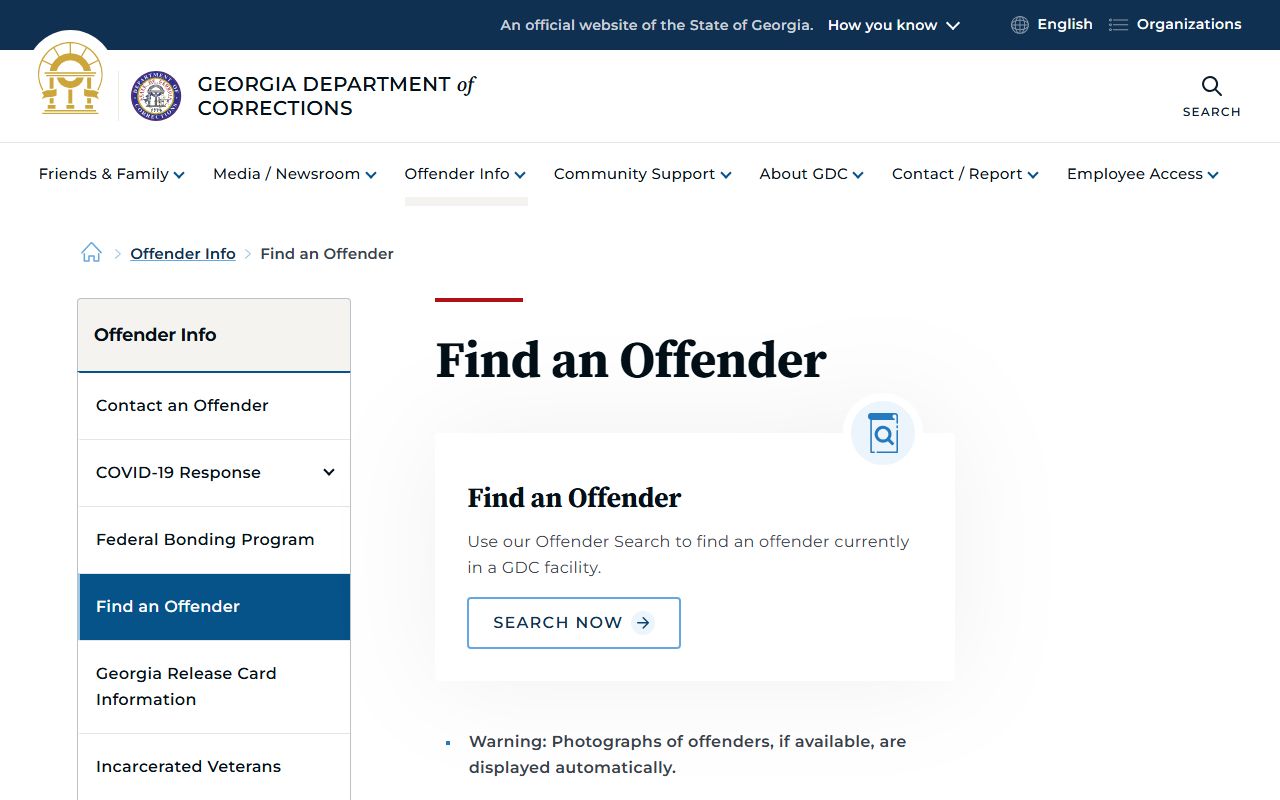 Georgia DOC locator for Jones County state prison inmate search